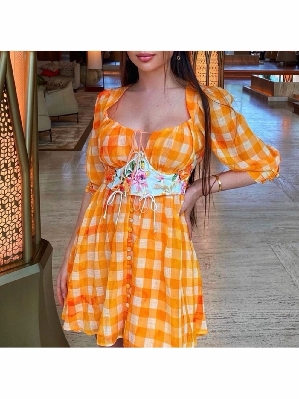 For Love & Lemons Mimosa Corset Dress